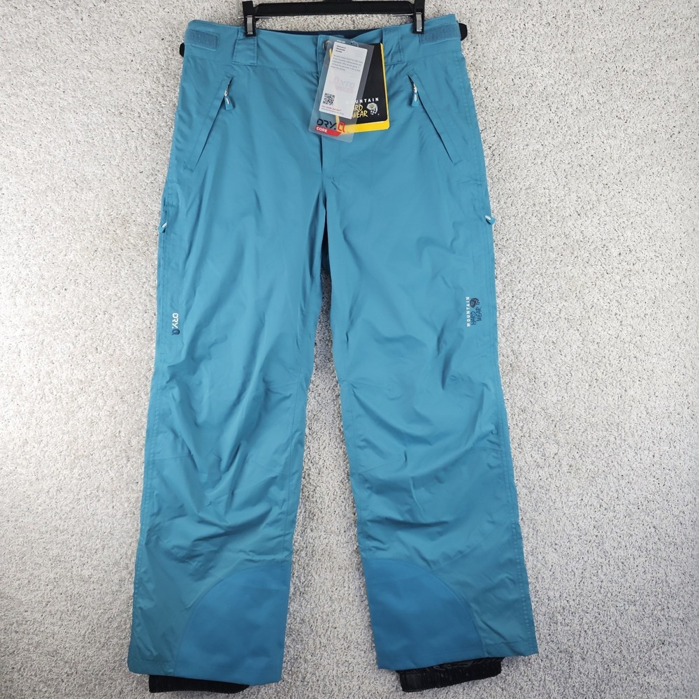 Mountain Hardwear Dry Q Returnia Insulated Ski Snowboard Teal Pants Women Medium